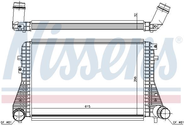 Radiador de admisión, intercooler NISSENS ref. 96493
