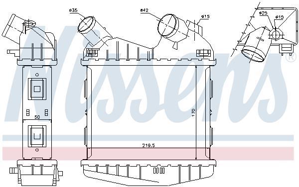 Radiador de admisión, intercooler NISSENS ref. 96499