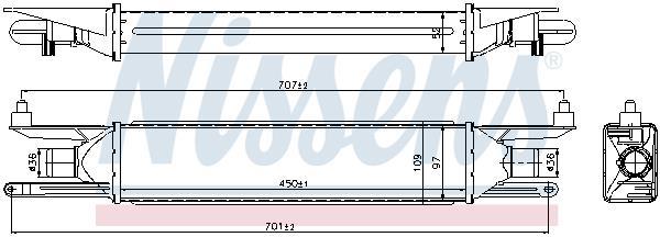 Radiador de admisión, intercooler NISSENS ref. 96500