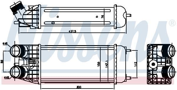 Radiador de admisión, intercooler NISSENS ref. 96509