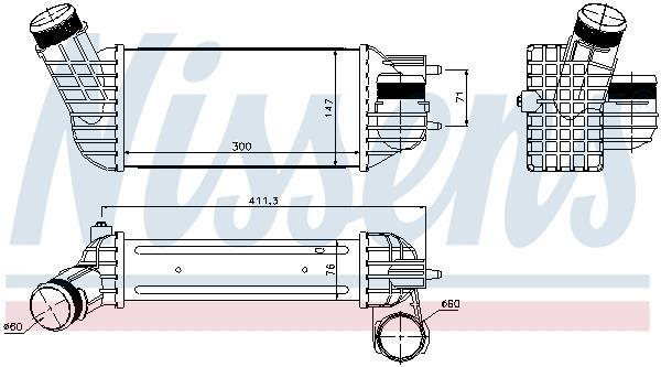 Radiador de admisión, intercooler NISSENS ref. 96512