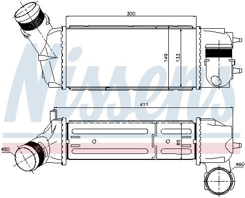 Radiador de admisión, intercooler NISSENS ref. 96515