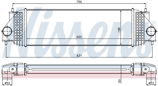 Radiador de admisión, intercooler NISSENS ref. 96525