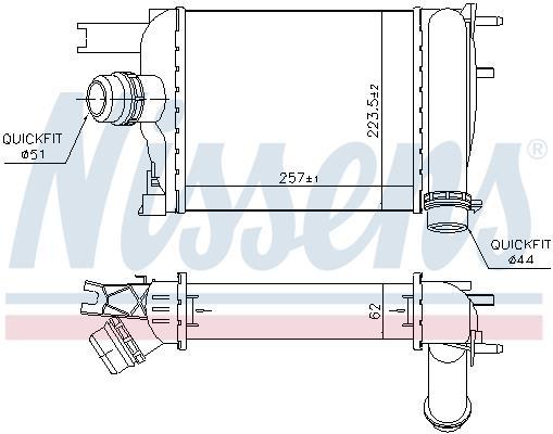 Radiador de admisión, intercooler NISSENS ref. 96529