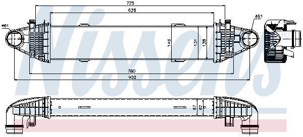 Radiador de admisión, intercooler NISSENS ref. 96535