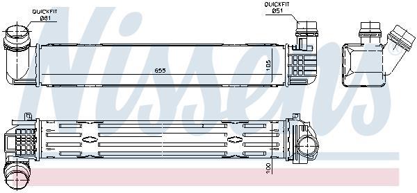 Radiador de admisión, intercooler NISSENS ref. 96543