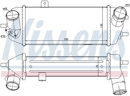 Radiador de admisión, intercooler NISSENS ref. 96558