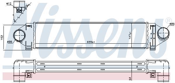 Radiador de admisión, intercooler NISSENS ref. 96561