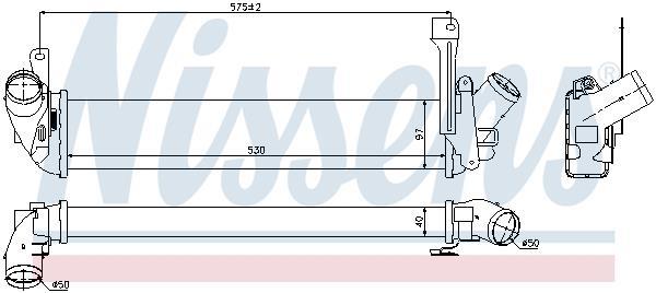 Radiador de admisión, intercooler NISSENS ref. 96563