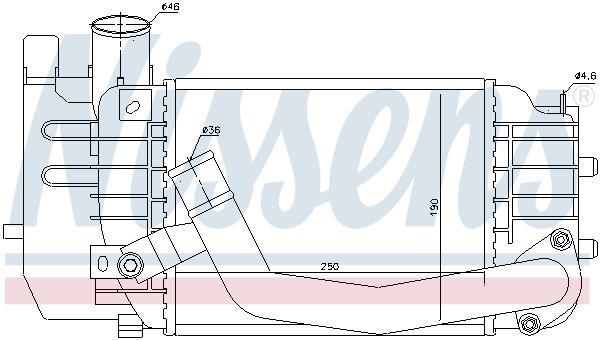 Radiador de admisión, intercooler NISSENS ref. 96565