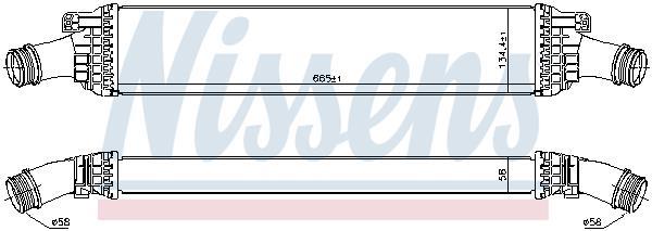 Radiador de admisión, intercooler NISSENS ref. 96567
