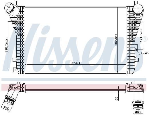 Radiador de admisión, intercooler NISSENS ref. 96568