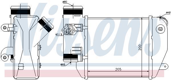 Radiador de admisión, intercooler NISSENS ref. 96576