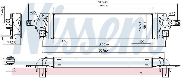 Radiador de admisión, intercooler NISSENS ref. 96582