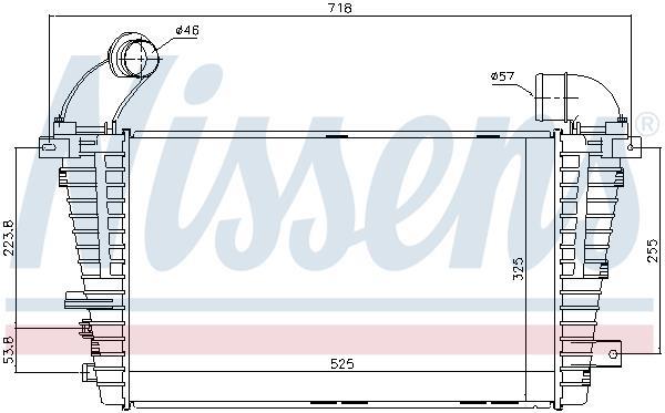 Radiador de admisión, intercooler NISSENS ref. 96590