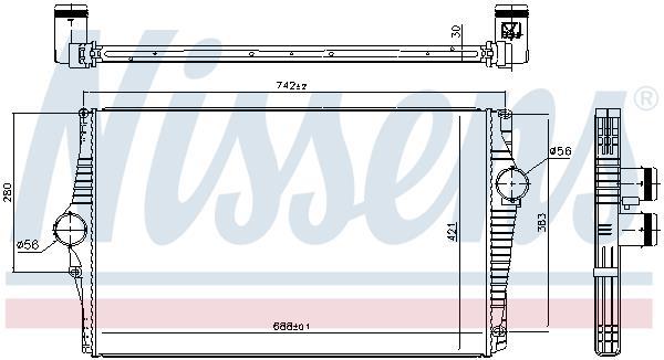 Radiador de admisión, intercooler NISSENS ref. 96601