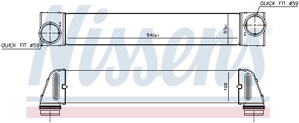 Radiador de admisión, intercooler NISSENS ref. 96607