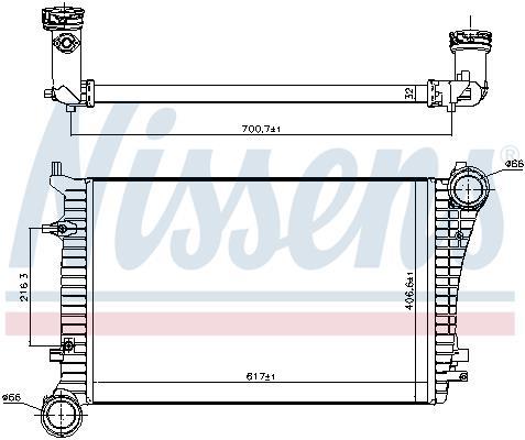 Radiador de admisión, intercooler NISSENS ref. 96619