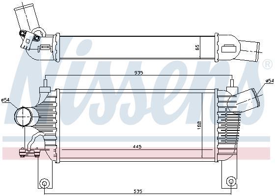 Radiador de admisión, intercooler NISSENS ref. 96622