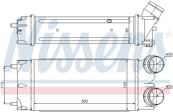 Intercooler, échangeur (Refroidisseur d'air) NISSENS ref. 96626