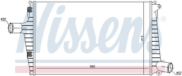 Intercooler, échangeur (Refroidisseur d'air) NISSENS ref. 96635
