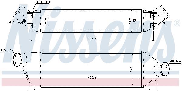 Radiador de admisión, intercooler NISSENS ref. 96642