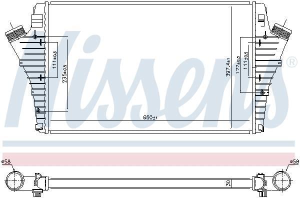 Radiador de admisión, intercooler NISSENS ref. 96647
