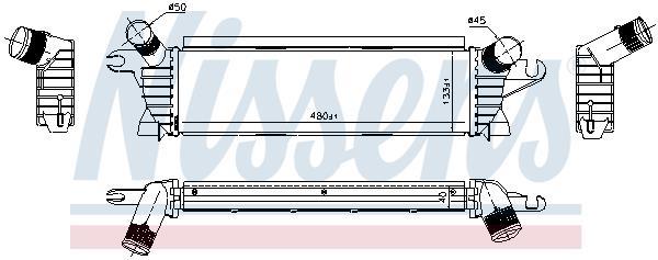 Radiador de admisión, intercooler NISSENS ref. 96648