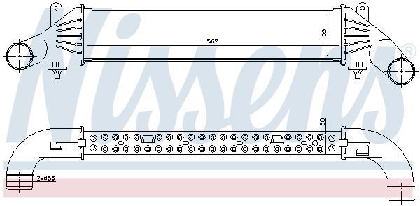 Radiador de admisión, intercooler NISSENS ref. 96655