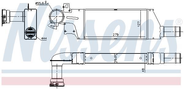 Radiador de admisión, intercooler NISSENS ref. 96656