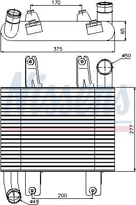 Radiador de admisión, intercooler NISSENS ref. 96660