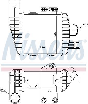 Radiador de admisión, intercooler NISSENS ref. 96661