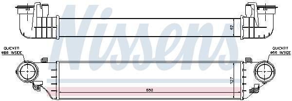 Radiador de admisión, intercooler NISSENS ref. 96672