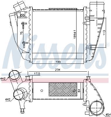 Radiador de admisión, intercooler NISSENS ref. 96678
