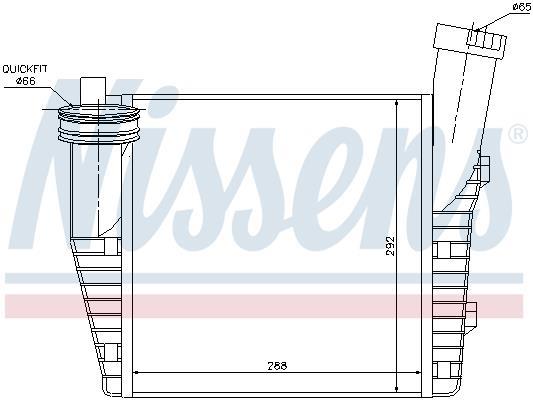 Radiador de admisión, intercooler NISSENS ref. 96687