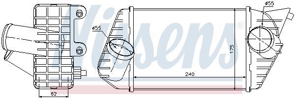 Radiador de admisión, intercooler NISSENS ref. 96700