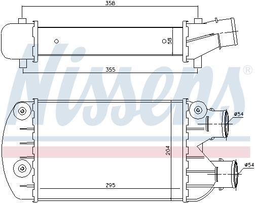 Radiador de admisión, intercooler NISSENS ref. 96701