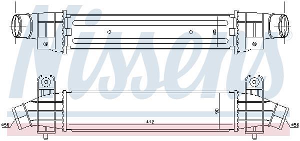 Radiador de admisión, intercooler NISSENS ref. 96702