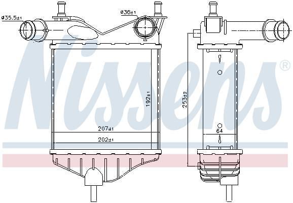 Radiador de admisión, intercooler NISSENS ref. 96703
