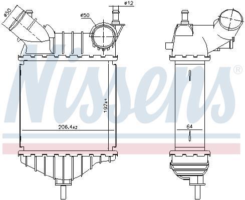 Radiador de admisión, intercooler NISSENS ref. 96704