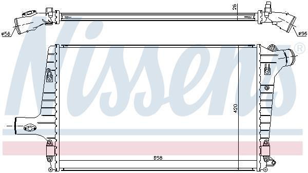 Radiador de admisión, intercooler NISSENS ref. 96706