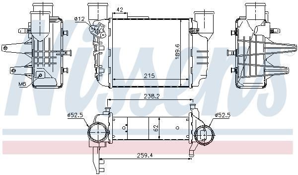 Radiador de admisión, intercooler NISSENS ref. 96709