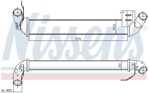 Radiador de admisión, intercooler NISSENS ref. 96712