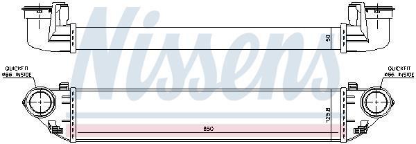 Radiador de admisión, intercooler NISSENS ref. 96714