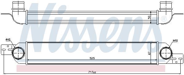 Radiador de admisión, intercooler NISSENS ref. 96717