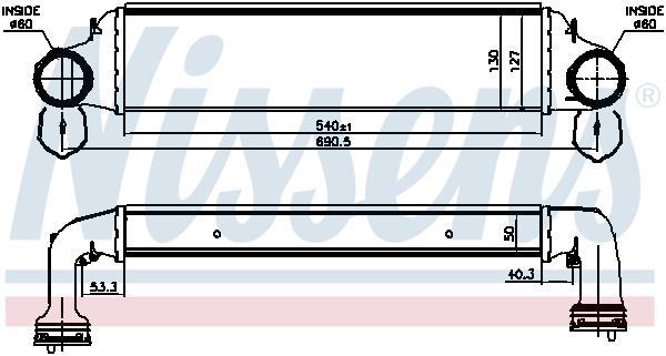 Radiador de admisión, intercooler NISSENS ref. 96723
