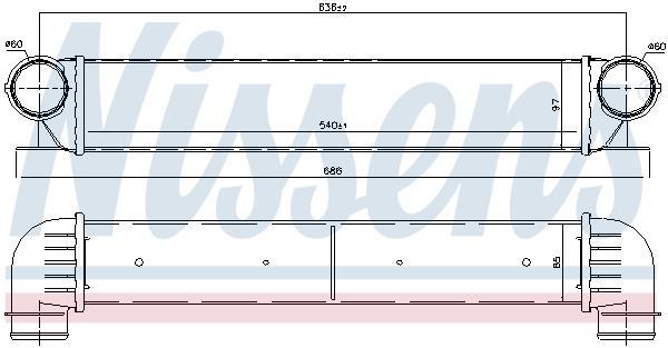 Radiador de admisión, intercooler NISSENS ref. 96726