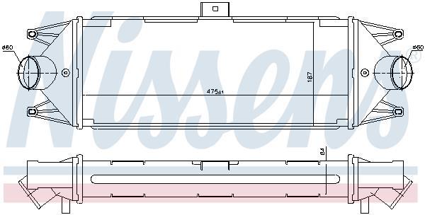 Radiador de admisión, intercooler NISSENS ref. 96727