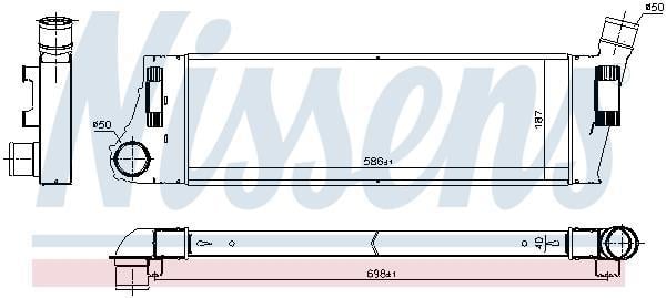 Radiador de admisión, intercooler NISSENS ref. 96728