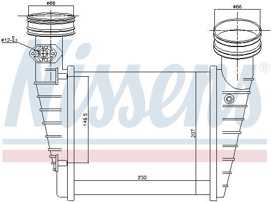 Radiador de admisión, intercooler NISSENS ref. 96731